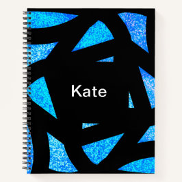 Blue Mandala Sparkles Notizbuch