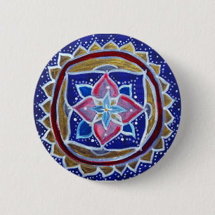 Blue Mandala Standard, 5,7 cm (2,25") Abzeichen Button