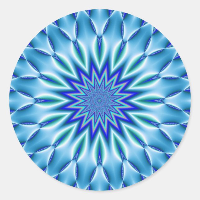 Blue Mandala Sticker (Vorderseite)