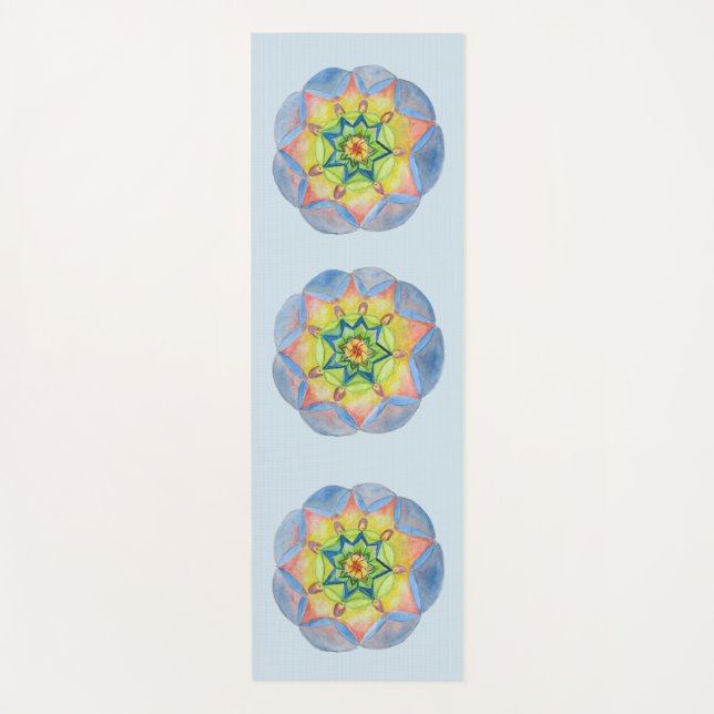 Blue Mandala Yoga Mat Yogamatte (Vorderseite)