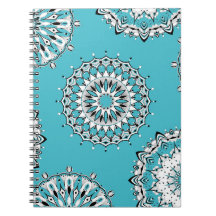 Blue Mandalases 1 SpiralNotebook