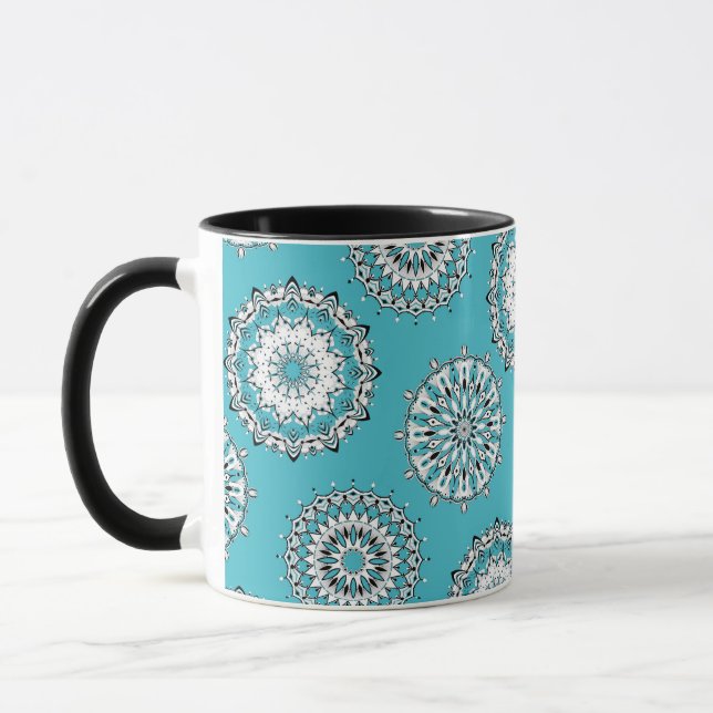 Blue Mandalases Tasse (Links)