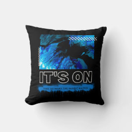 Blue Marble Abstract Acrylic Street Graphic Kissen