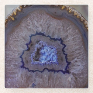 Blue Marble Agate Geode Imitate Stone Untersetzer