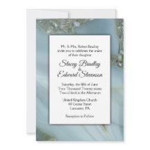 Blue Marble Agate Hochzeitseinladung