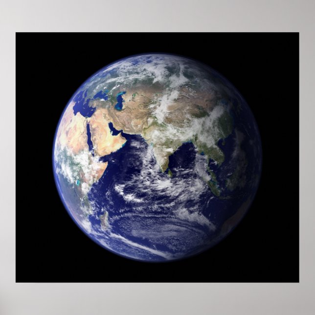 Blue Marble East View of Earth Poster (Vorne)