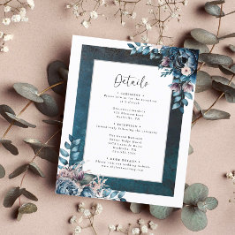 Blue Marble Elegante Wedding Details