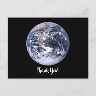 Blue Marble Erde Danke Postkarte