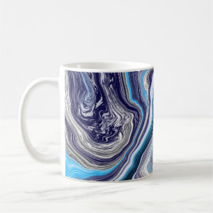 Blue Marble Fluid Art Kaffeetasse