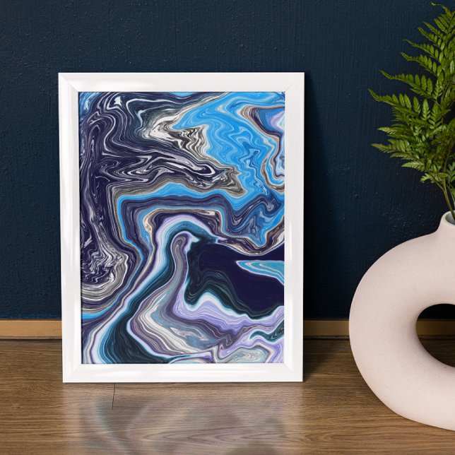 Blue Marble Fluid Art Poster (Von Creator hochgeladen)