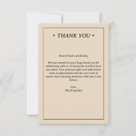 Blue Marble Moderne Hochzeit an der Küste Dankeskarte