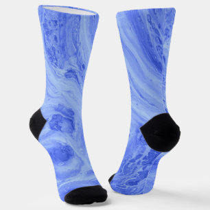 Blue Marble Slab Fun Cosy Socks Socken
