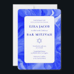 Blue Marble Star von David Custom Bar Bat Mitzvah Einladung<br><div class="desc">Perfekte Karte, um eine Fledermausmitzvah, Bar mitzvah oder andere jüdische Feier anzukündigen! Handgemachte abstrakte Kunst für Sie auf der Vorder- und Rückseite! Vollständig anpassbar! Klicken Sie auf "Personalisieren" oben, um den Text zu bearbeiten. Klicken Sie auf "Bearbeiten mit dem Design-Tool", um die Schriftart, Farben und Platzierungen anzupassen und das Design...</div>