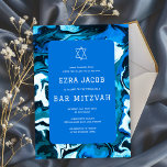 Blue Marble Star von David Custom Bar Bat Mitzvah Einladung<br><div class="desc">Perfekte Karte, um eine Fledermausmitzvah, Bar mitzvah oder andere jüdische Feier anzukündigen! Handgemachte abstrakte Kunst für Sie auf der Vorder- und Rückseite! Vollständig anpassbar! Klicken Sie auf "Personalisieren" oben, um den Text zu bearbeiten. Klicken Sie auf "Bearbeiten mit dem Design-Tool", um die Schriftart, Farben und Platzierungen anzupassen und das Design...</div>