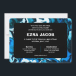Blue Marble Star von David Custom Bar Bat Mitzvah Einladung<br><div class="desc">Perfekte Karte, um eine Fledermausmitzvah, Bar mitzvah oder andere jüdische Feier anzukündigen! Handgemachte abstrakte Kunst für Sie auf der Vorder- und Rückseite! Vollständig anpassbar! Klicken Sie auf "Personalisieren" oben, um den Text zu bearbeiten. Klicken Sie auf "Bearbeiten mit dem Design-Tool", um die Schriftart, Farben und Platzierungen anzupassen und das Design...</div>