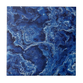 Blue Marble Stone Moderne Elegant Stilvoll Fliese