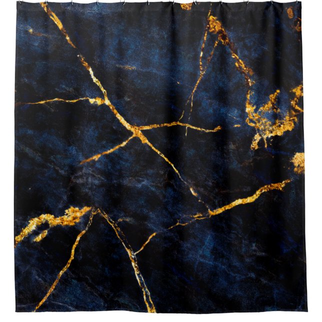 Blue marble texture background, Italian marble sla Duschvorhang (Vorderseite)