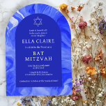 Blue Marble Wirbel Star David Bar Bat Mitzvah Arch Einladung<br><div class="desc">Perfekte Karte, um eine Fledermausmitzvah, Bar mitzvah oder andere jüdische Feier anzukündigen! Handgemachte Aquarelltücher für Sie auf der Vorder- und Rückseite! Vollständig anpassbar! Klicken Sie auf "Personalisieren" oben, um den Text zu bearbeiten. Klicken Sie auf "Bearbeiten mit dem Design-Tool", um die Schriftart, Farben und Platzierungen anzupassen und das Design auf...</div>