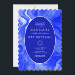 Blue Marble Wirbel Star von David Bar Bat Mitzvah Einladung<br><div class="desc">Perfekte Karte, um eine Fledermausmitzvah, Bar mitzvah oder andere jüdische Feier anzukündigen! Handgemachte Aquarelltücher für Sie auf der Vorder- und Rückseite! Vollständig anpassbar! Klicken Sie auf "Personalisieren" oben, um den Text zu bearbeiten. Klicken Sie auf "Bearbeiten mit dem Design-Tool", um die Schriftart, Farben und Platzierungen anzupassen und das Design auf...</div>