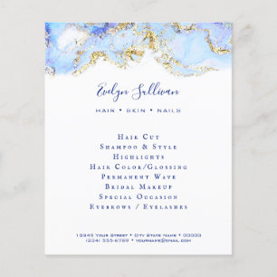 Blue Marbling Design Flyer