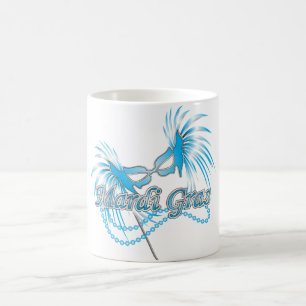 Blue Mardi Gras Maske Tasse