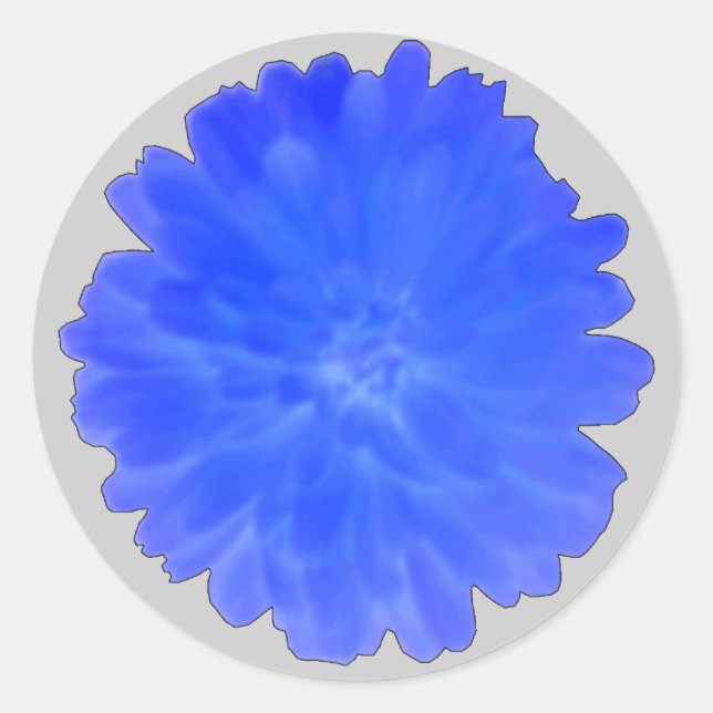 Blue Marigold Round Stickers (Vorderseite)