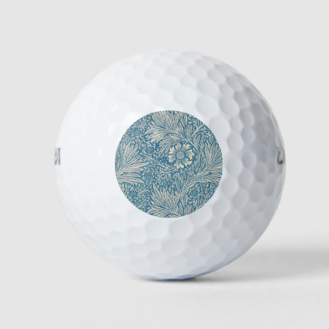 Blue Marigolds (von William Morris) Golfball (Vorderseite)