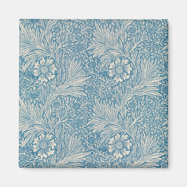 Blue Marigolds (von William Morris) Magnet (Vorne)