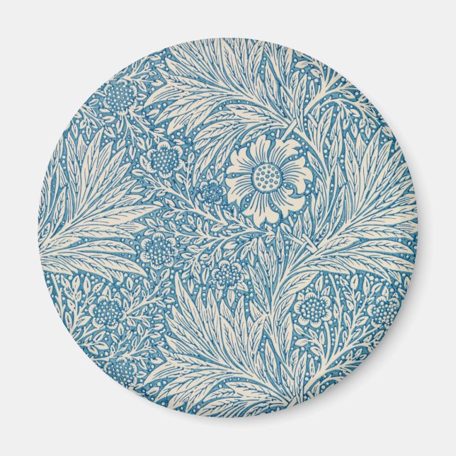 Blue Marigolds (von William Morris) Magnet (Vorne)