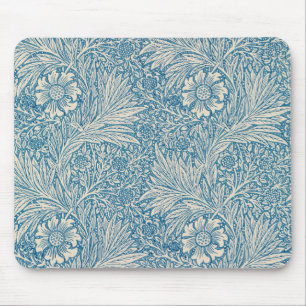 Blue Marigolds (von William Morris) Mousepad