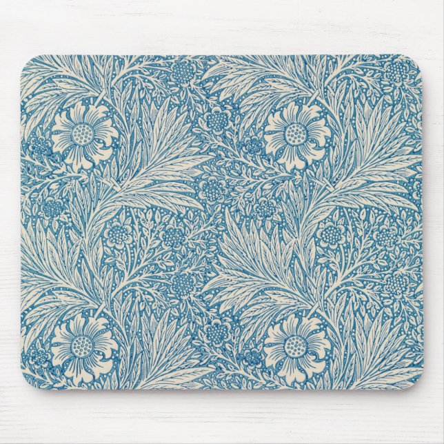 Blue Marigolds (von William Morris) Mousepad (Vorne)