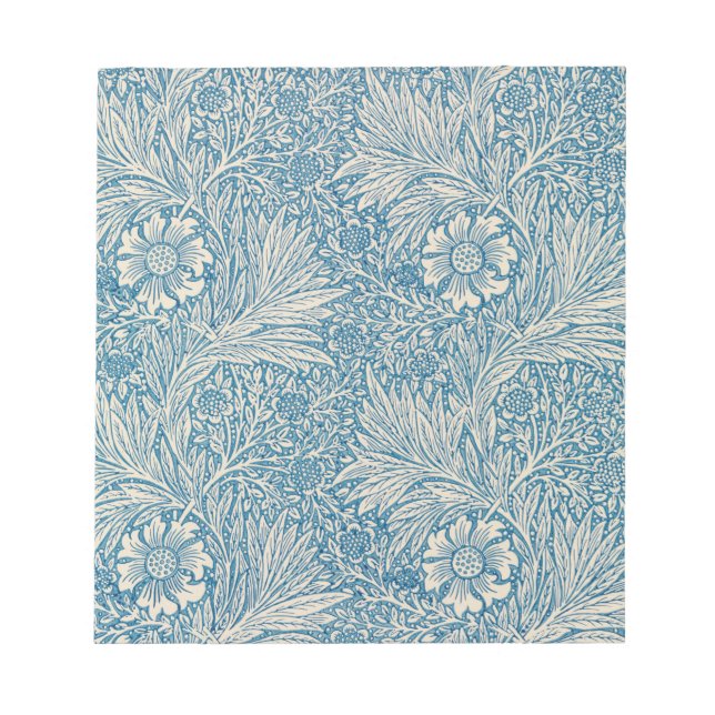Blue Marigolds (von William Morris) Notizblock (Vorderseite)