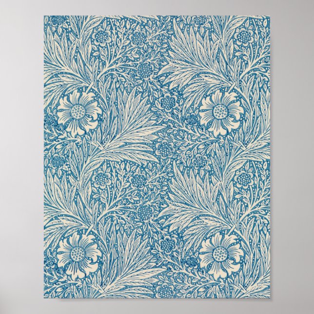 Blue Marigolds (von William Morris) Poster (Vorne)