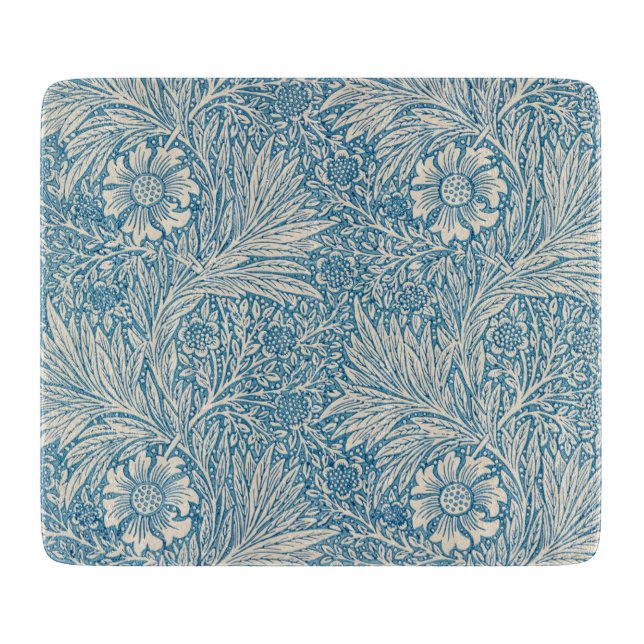 Blue Marigolds (von William Morris) Schneidebrett (Vorderseite)