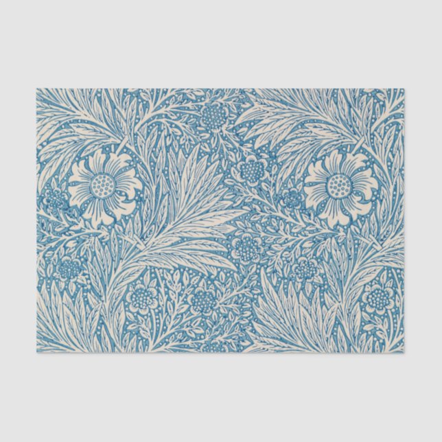 Blue Marigolds (von William Morris) Seidenpapier (Vorderseite)