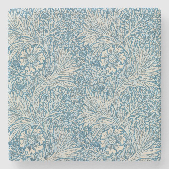 Blue Marigolds (von William Morris) Steinuntersetzer (Vorderseite)