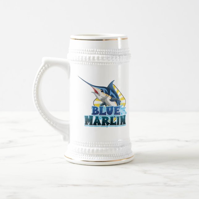 Blue Marlin Bierglas (Links)