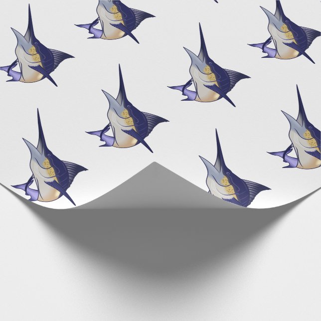 Blue Marlin Geschenkpapier (Ecke)