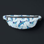 Blue Marlin Jumping out of Ocean Bauchtasche<br><div class="desc">Realistic illustration of a beautiful Marlin Fish Ocean Animal jumping out of ocean. Vector Art copyright BluedarkArt TheChameleonArt.</div>