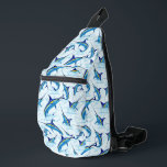 Blue Marlin Jumping out of Ocean Crossbody Bag<br><div class="desc">Realistic illustration of a beautiful Marlin Fish Ocean Animal jumping out of ocean. Vector Art copyright BluedarkArt TheChameleonArt.</div>