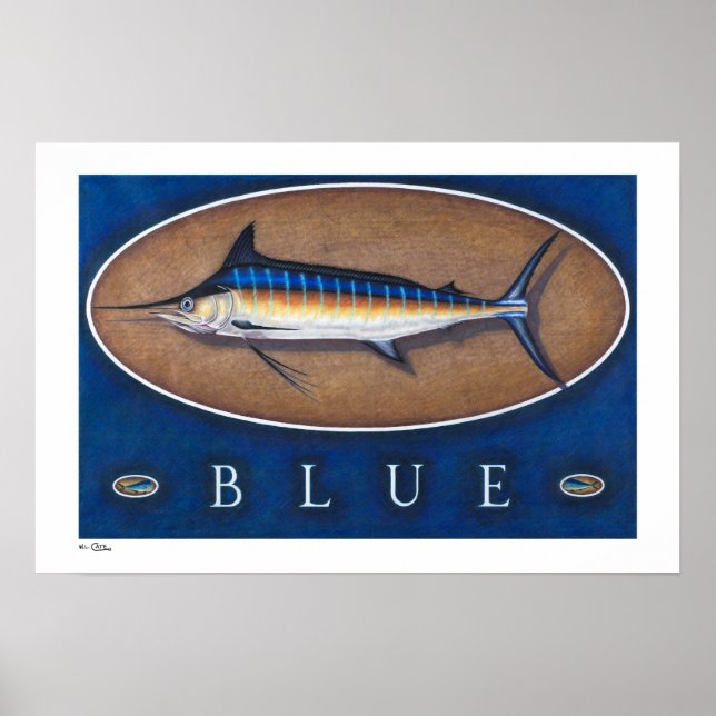 Blue Marlin Posters, Prints und Frames Poster (Vorne)