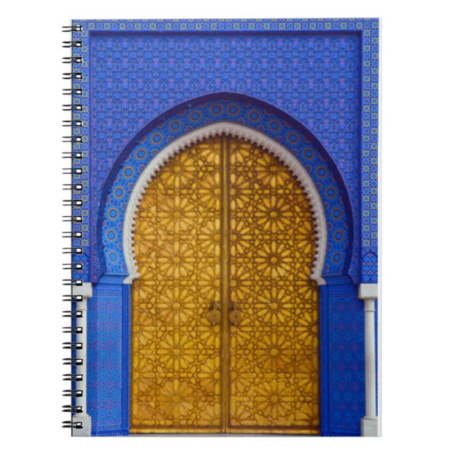 Blue marokkanische Tile Doorway - Spiral Notebook Notizblock (Vorderseite)