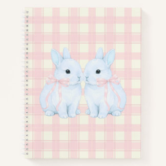 Blue Marshmallow Bunny Rabbits Notizbuch