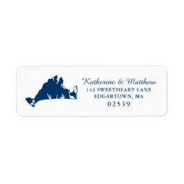 Blue Marthas Vineyard Map Wedding