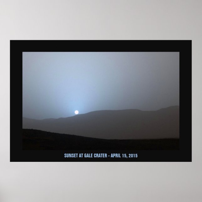 Blue Martian Sunset Poster (Vorne)