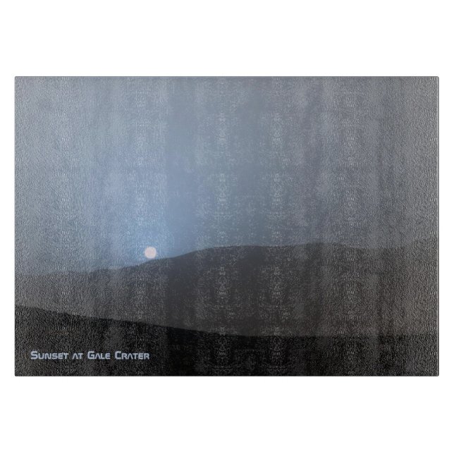 Blue Martian Sunset Schneidebrett (Vorderseite)