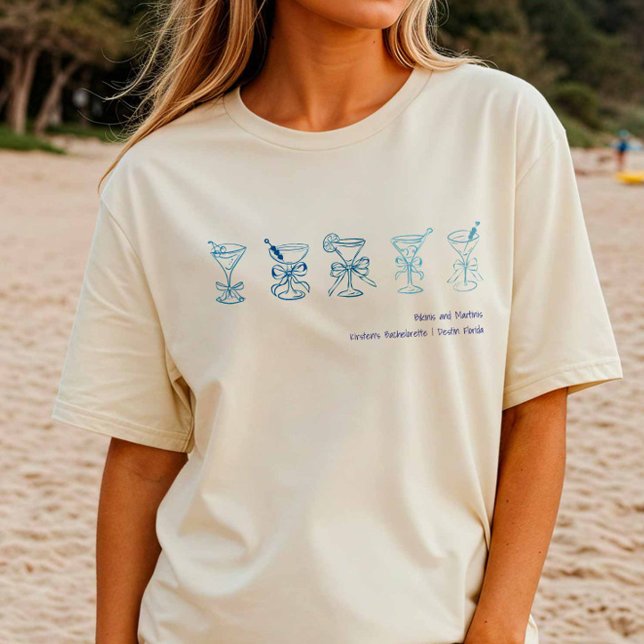 Blue Martini Bachelorette Beach Cover Up oder Slee T-Shirt (Von Creator hochgeladen)