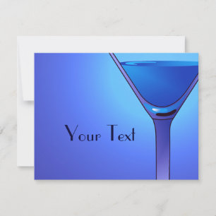 Blue Martini Cocktail individuelle Ankündigungen