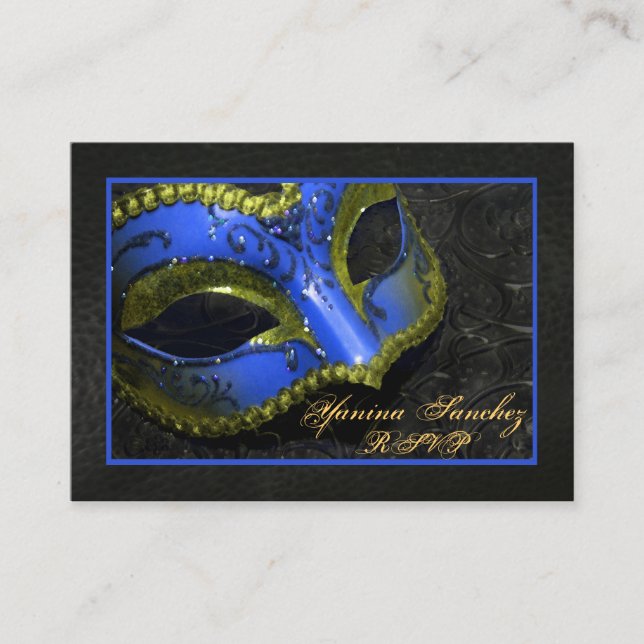 Blue Masquerade UAWG Business Cards Begleitkarte (Vorderseite)
