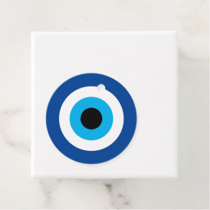 Blue Mati Evil Eye Custom Hochzeitsfavorit Tags Geschenkanhänger